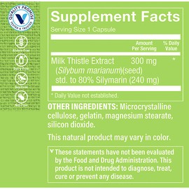 The Vitamin Shoppe Milk Thistle 300 MG - Liver Health Support, Detoxification & Antioxidant Protection (200 Capsules)