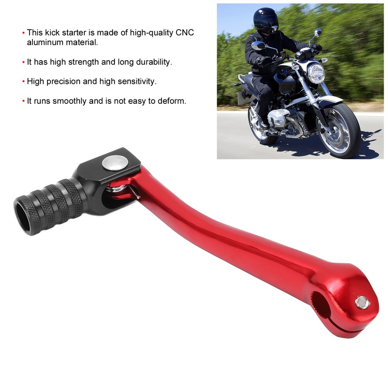 Motorcycle Kick Starter Lever Pedal Sensitive CNC Aluminium Universal Motorbike