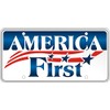 Patriotic America First License Plate