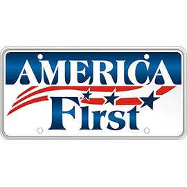 Patriotic America First License Plate