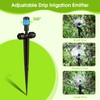 25 Pcs Water Irrigation Drippers, MSDADA Adjustable 360 Degree Fan