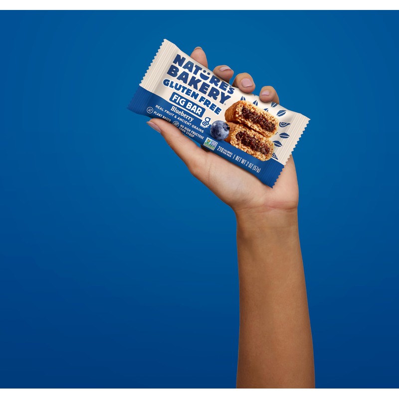 Nature’s Bakery Gluten Free Fig Bars, Blueberry, Real Fruit, Vegan,