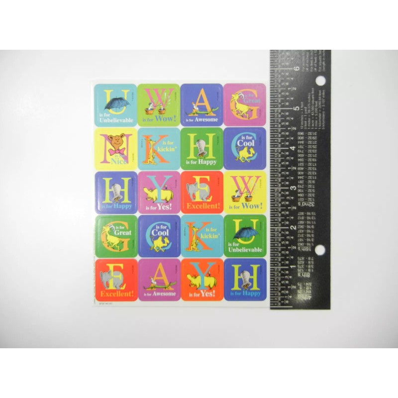 Eureka Dr. Seuss Character Alphabet Sticker Sheet Eureka