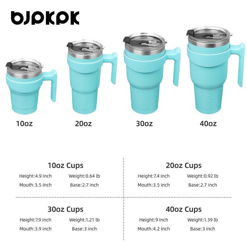 BJPKPK 20oz Tumbler With Handle Insulated Cups With Lid And
