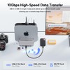PULWTOP USB-C Stand Hub with SSD Enclosure for Mac Mini,