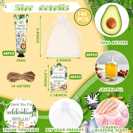 Dansib 48 Sets Baby Shower Hand Cream Baby Shower Party Favors for Guests Christmas Hand Cream Gift Bulk Travel Size Hand Lotion Hand Cream Set for Wedding Baby Shower Christmas(Animals)