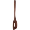 Tovolo 81-29323 Wooden Slotted Cooking Utensil, Toasted Beechwood Kitchen Spoon,