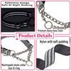 Martingale Collar with Steel Chain,Reflective Nylon Dog Collar with Soft