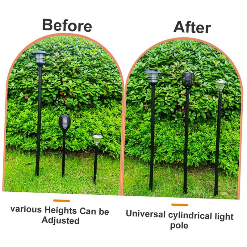 Levemolo Solar Light Stakes Durable Garden Ground Stakes with Extension