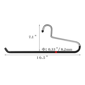 VASLIM 8 Pack Tablecloth Hanger Large Blanket Hangers Heavy Duty Black Vinyl Coated Nonslip - Great for Quilts, Comforters, Table Cloths, Towels, Sleeping Bags,Drapery and bedspreads