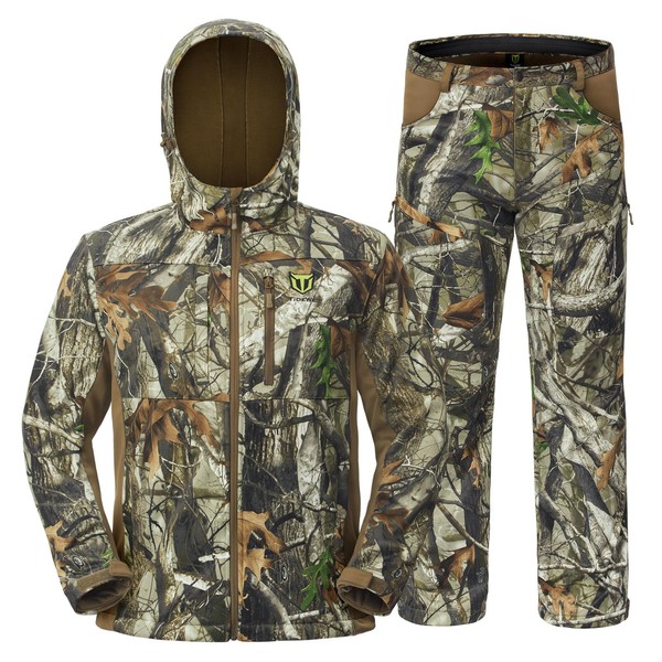TIDEWE Hunting Clothes for Men with Fleece Lining, Safety Strap