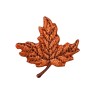 Unbranded iron on patch applique Brown Leaf  1-1/8" x 1-1/8" (2.8cm x 2.8cm)