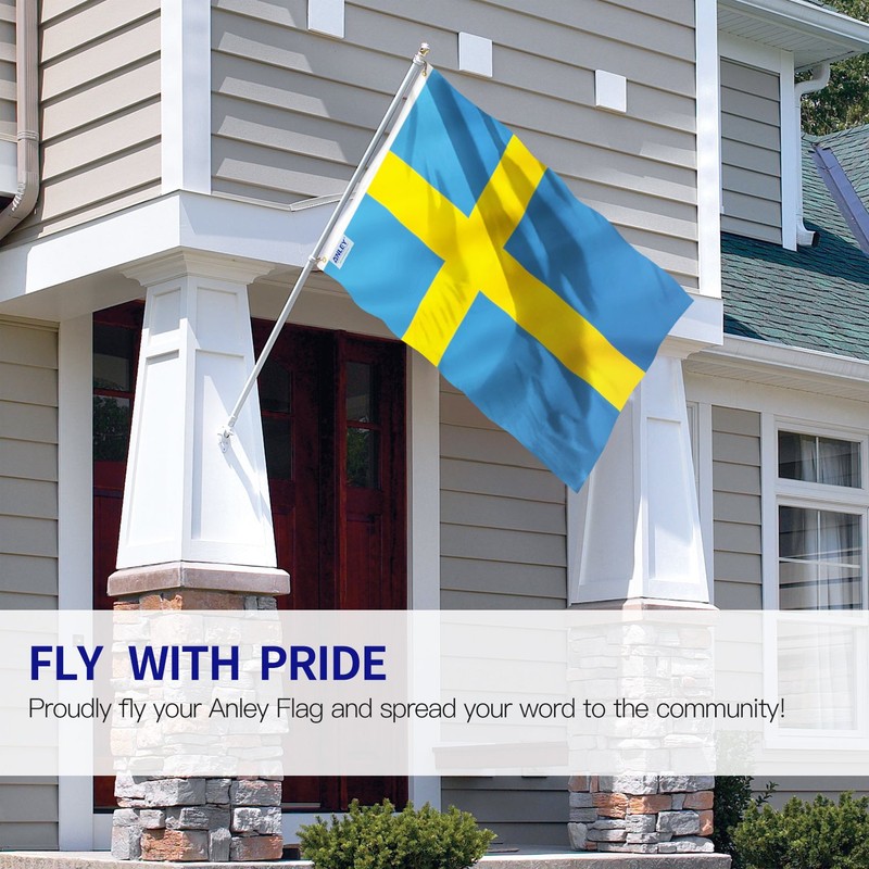 Anley Fly Breeze 3x5 Foot Sweden Flag - Vivid Color