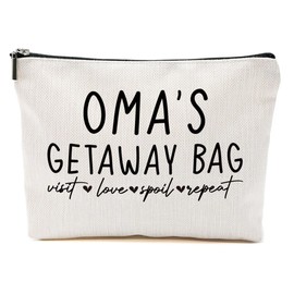 Oma Gifts Grandma Gifts Grandma Gift Ideas Makeup Bag Grandma Birthday Gifts Cosmetic Bag Toiletry Bag Zipper Pouch First Grandma Gift for Abuela Mimi Women Her Birthday Christmas Grandparents Day