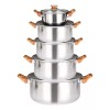 Generic 5 Pcs Juego De Ollas De Sopa De Acero
