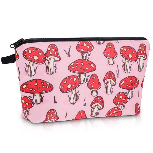 cobee Make Up Bag Cosmetic Bags Floral, Mushroom B, Make