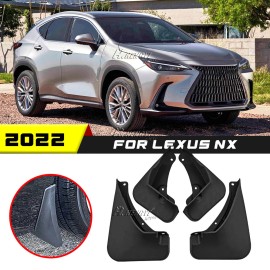 LUC Front Rear Mud Flap Splash Guards Black For Lexus NX250 NX350 NX350h 2022-2024