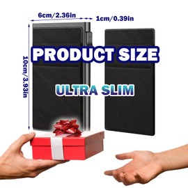 BDSHUNBF Men's Credit Card Holder, Credit Card Holder with Coin Compartment, Card Holder with RFID Protection, Mini Card Holder with Wallet, Minimalist Wallet Card Holder, Pop Up Lockcard Wallet, 2