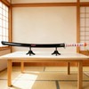 Elifinds Sword Stand with Blade Slot Wood Samurai Katana Holder