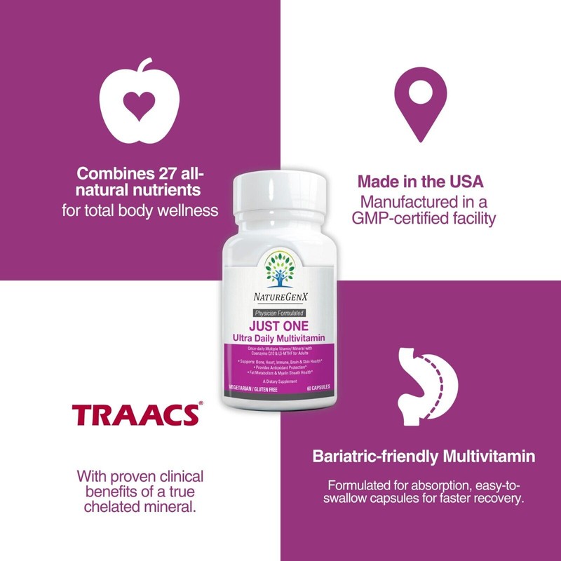 Just One Methylated Multivitamin for Women and Men, Methyl Folate