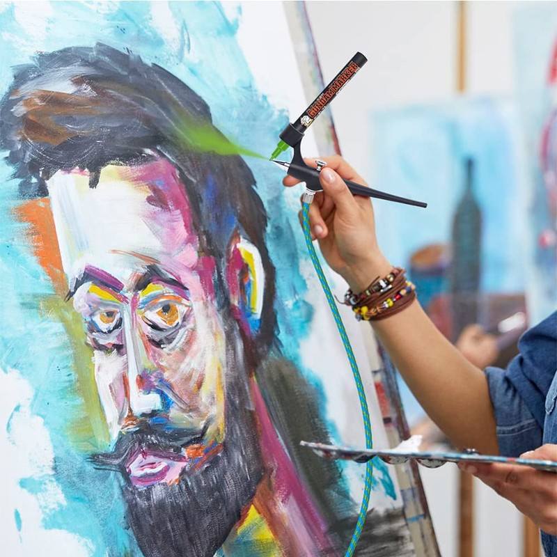 DFsucces Airbrush Hose 1.8M Nylon Braided with Joint Standard 1/8"