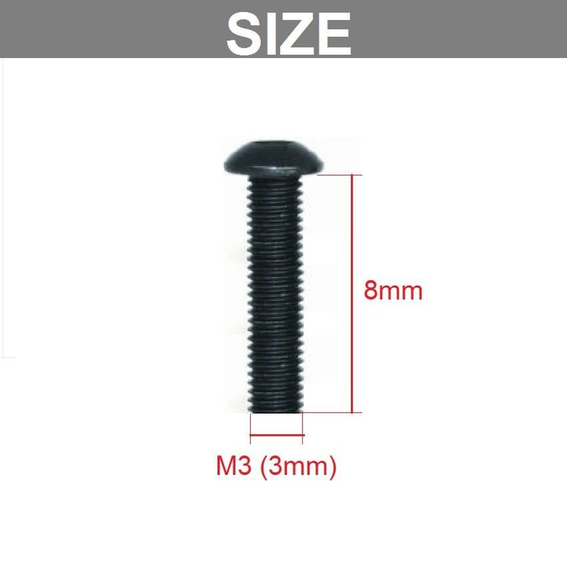 TA-VIGOR 100Pcs M3 x 8mm Alloy Steel Button Head Hex