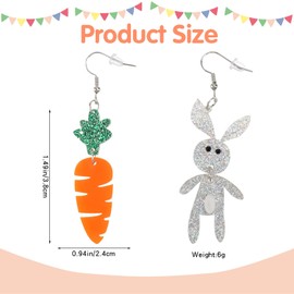 Women's Easter Earrings, Cute Rabbit Earrings for Girls, Rabbit Earrings for Women, Earrings Girls Rabbit, Children's Earrings Easter, Earrings Hangers Women, for Girls and Women, Easter Jewellery