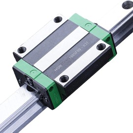 Mssoomm Square Linear Guideway Rail HGW20-23.62 inch / 600mm +2Pcs HGW20 - CA Flange Type Bearing Carriage Slider Block, Linear Motion Rail Rod Set Kit for CNC Machine and DIY Project