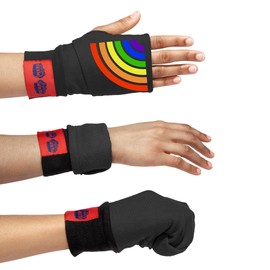 FLIPMITS Fingerless 3-in-1 Performance Gloves | Running, Hiking, Gym Workouts, Cycling, Yoga, Pilates, Driving, Sewing, Video Games, Sweat Wicking, Insulating (Rainbow Connection, X-Large)