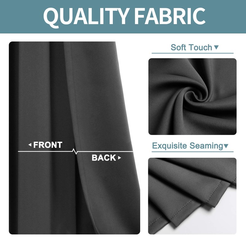 ChrisDowa Blackout Door Curtains for Doorway Privacy, Grommet Closet Curtains