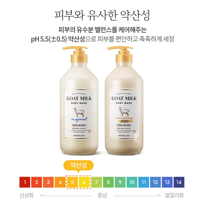 Shower Mate Goat Milk Body Wash Original, 800ml, 1 piece
