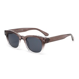 H HELMUT JUST Sunglasses for Men and Women Fashion Classic Retro Fashion Design UV400 Protection, Grey A Transparent/Grey