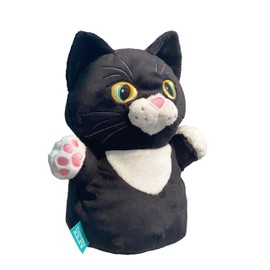 dinofactory Tuxedo Cat Golf Head Cover - Cute Kitten Driver Headcover, 3D Plush Cat Golf Club Cover for 460cc Driver, Funny Golf Gift for Cat Lovers (Black & White)