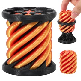 RZCOMP 3D Printed Impossible Cone Spiral Cone Fidget Toy Mini Vortex Thread Illusion Impossible Cone Fidget Toy Pyramid Passthrough Sculpture Perfect Fidget Toys (cylindricity)