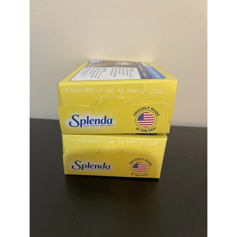SPLENDA 2 Pack Splenda Zero Calorie Sweetener Packets, 100-count Packages