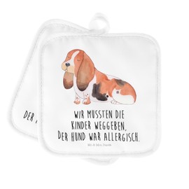 Mr. & Mrs. Panda Basset Hound Pot Mat Dog Gift Dog Love Animal Lover Pot Holder Set of 2 Pot Holders Funny Oven Gloves