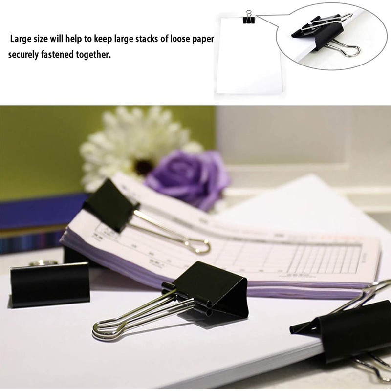 48PCS Bulldog Clips 51MM Large Paper Clips Binder 2 inch