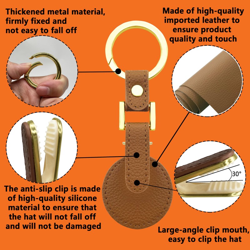 Zebrlcolo Hat Clip for Travel, 360-Degree Swing, Hands-Free, No Hat