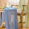 Sioipioi 10Ft Cheesecloth Table Runner 35x120 Inch Gauze Table Runner