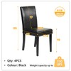 FDW Dining Chairs Set of 4,Dining Room Chairs,Side PU Cushion