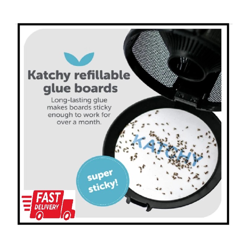 KATCHY Insect Trap 8-Pack of Refillable Glue Boards