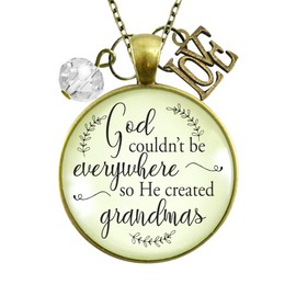 Blessed Grandma Necklace He Couldn't Be Everywhere Faith Inspired Jewelry 24"
