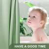 AmazerBath Fabric Shower Curtain Set, Ombre Grass Green Shower Curtain