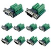 Willwewon 10pcs (5pcs Male 5pcs Female) Solderless Connector DB9, Serial