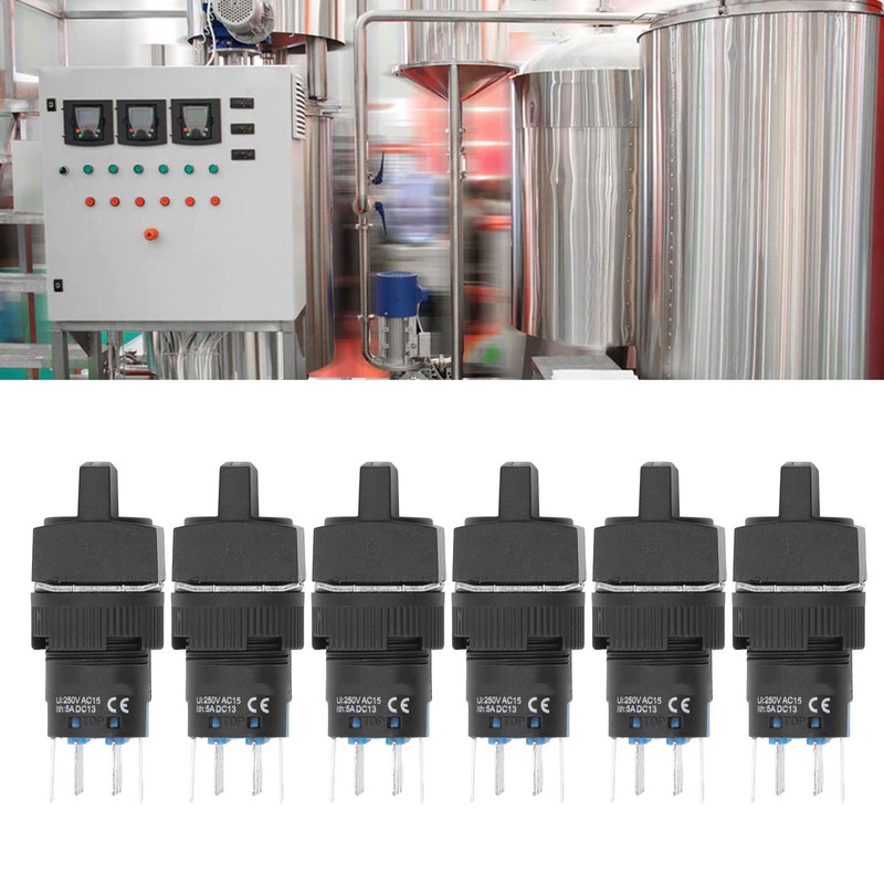 25Pcs Knob Selector Switch Self Locking 3 Speed with Light
