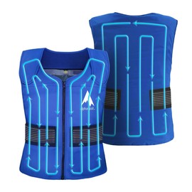AlphaCool Tundra Phase Change Cooling Vest – Summer Sportive Anti-Heat Clothing For Gym, Running, Athletic Activities Blue