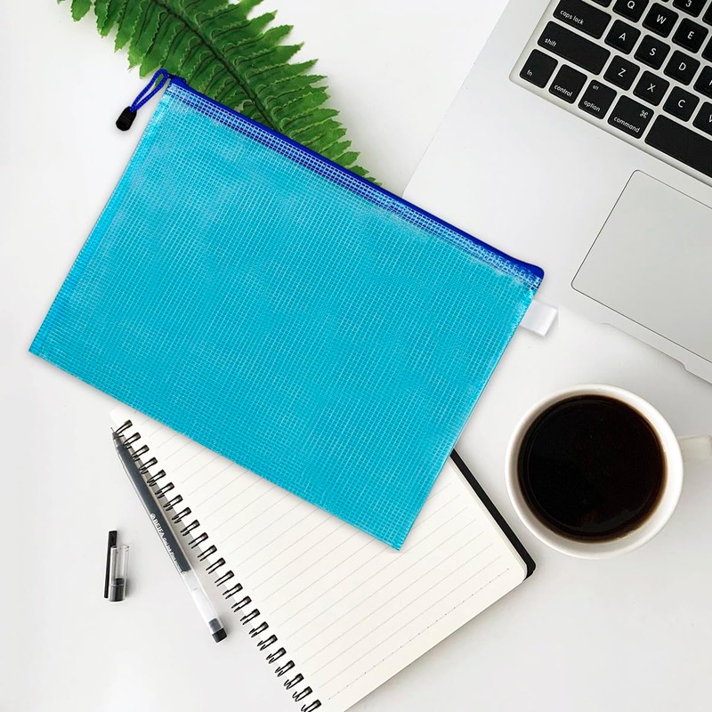 Tabanzhe A5 Zip Mesh File Pouch, Waterproof File Organiser -