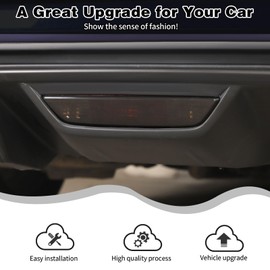 HTHE Smoked Rear Fog Light Lamp Trim Cover Accessories Rear Fog Light Lamp Trim Bezel Accessories Compatible with Ford Mustang 2015 2016+ Exterior Accessories (1Pc/Set)