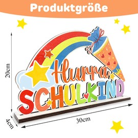 Table Decoration First Day of School, School Child Decoration Wooden Lettering, Table Decoration for First Day of School, School Introduction Decoration for Girls and Boys