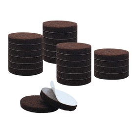 uxcell 24pcs Furniture Pads Round 1 3/4" Self-stick Non-slip Anti-scratch Felt Pads Floors Protector Dark Brown